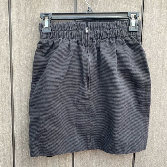 Ribbed Lined‎ Black Mini Skirt - Picture 4 of 6